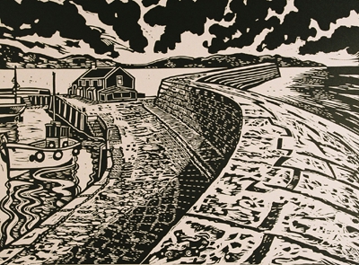 Artwork title: Approaching Storm, The Cobb, Lyme Regis
