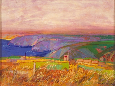 Artwork title: Late Afternoon, Trevaunance Cove, Cornwall